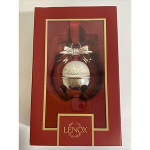 NEW Lenox 2023 Jingle Bell Ornament Silver Christmas 3.25 in. 894895 Sleigh Bow